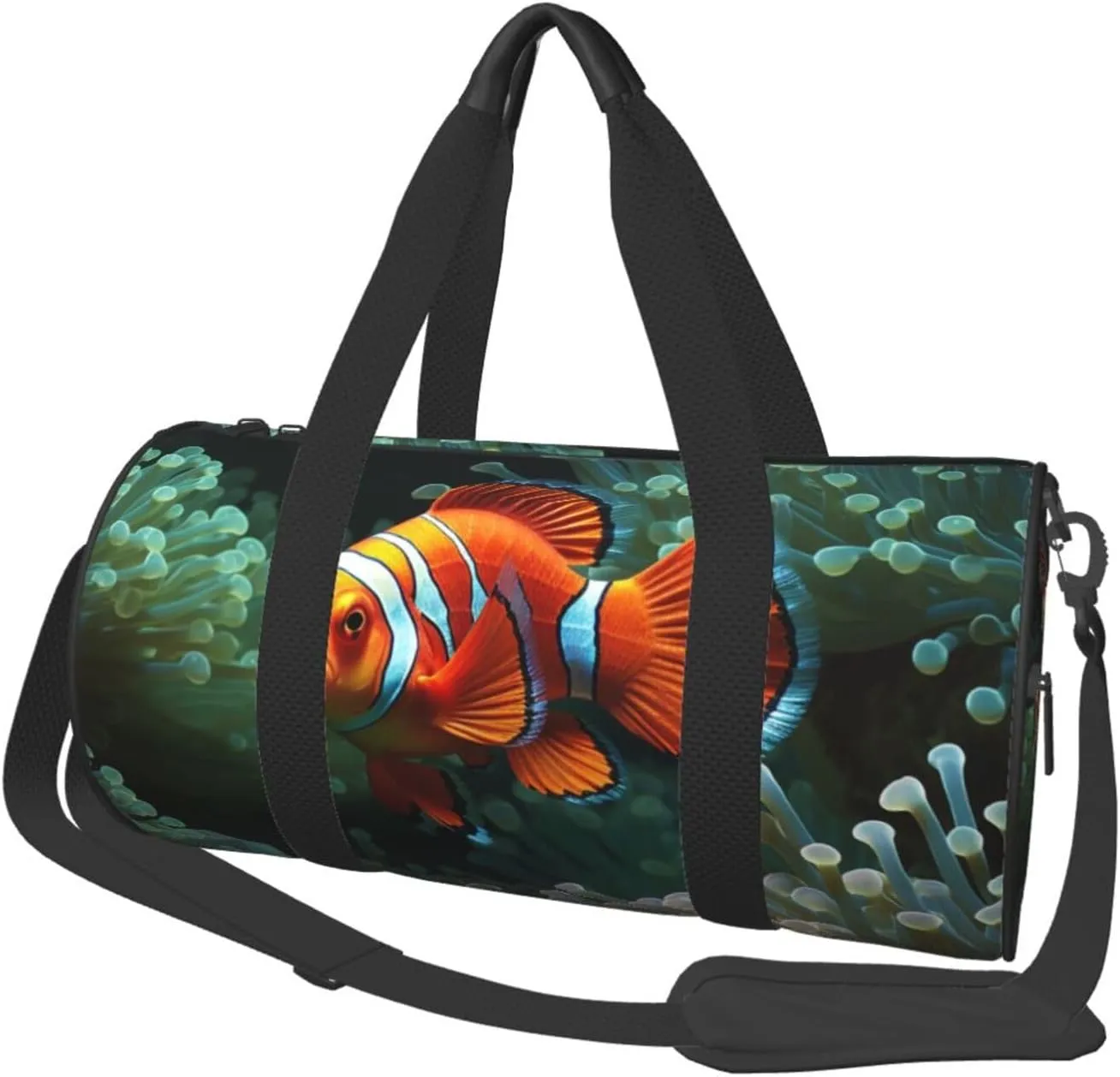 Travel Duffel Bag Foldable Weekender Overnight Bag Fish background Sports Tote Gym Bags Large Capacity Lightweight Carry On Luggage Bags for Men Women
