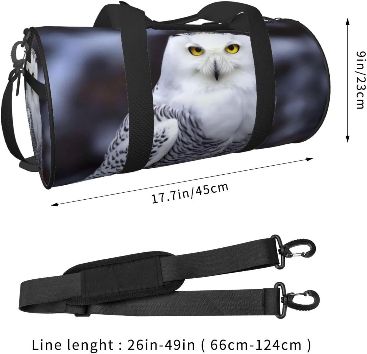 Travel Duffle Bag Weekender Bags For Men Women With Shoe Compartment Large Capacity Weekender Overnight Bag Arctic Owl Carry On Tote Bags Sport Gym Bag For Travel Yoga