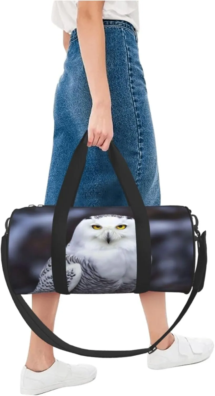 Travel Duffle Bag Weekender Bags For Men Women With Shoe Compartment Large Capacity Weekender Overnight Bag Arctic Owl Carry On Tote Bags Sport Gym Bag For Travel Yoga