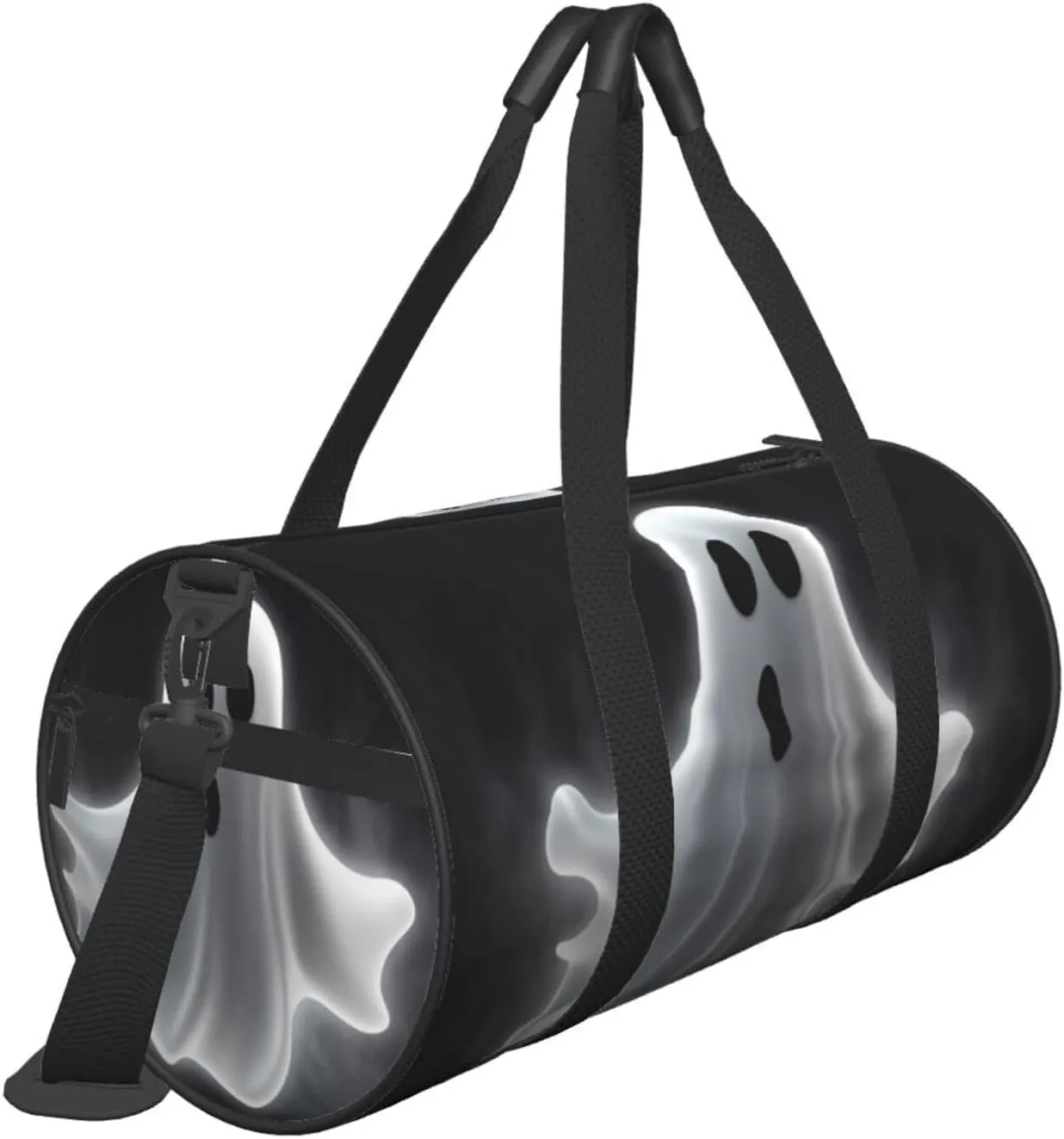 Travel Duffle Bag Weekender Bags For Men Women With Shoe Compartment Large Capacity Weekender Overnight Bag Black And Halloween Ghost Carry On Tote Bags Sport Gym Bag For Travel Yoga