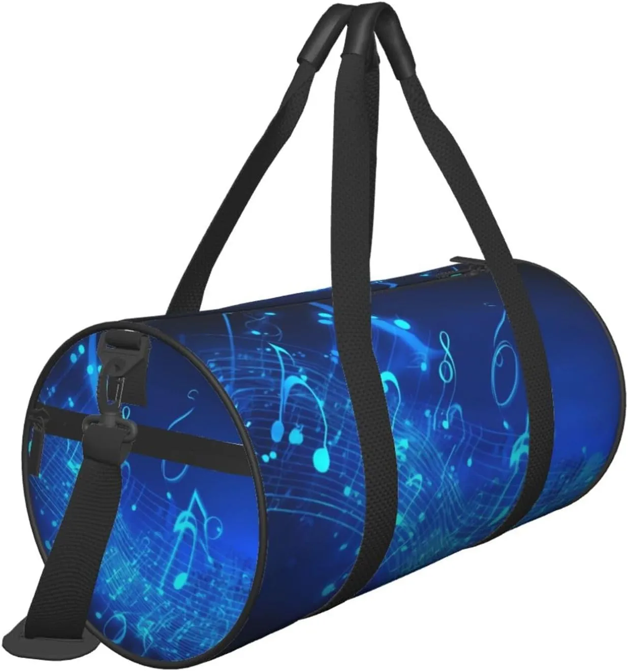 Travel Duffle Bag Weekender Bags For Men Women With Shoe Compartment Large Capacity Weekender Overnight Bag Blue Musical Notes Carry On Tote Bags Sport Gym Bag For Travel Yoga