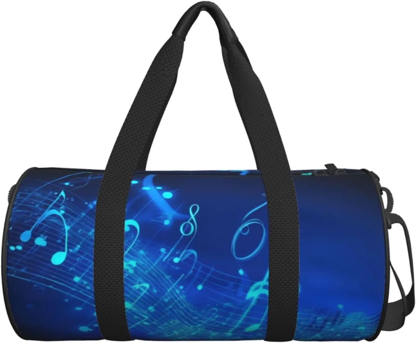 Travel Duffle Bag Weekender Bags For Men Women With Shoe Compartment Large Capacity Weekender Overnight Bag Blue Musical Notes Carry On Tote Bags Sport Gym Bag For Travel Yoga