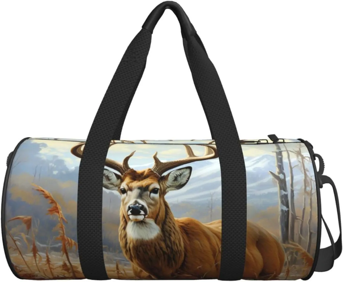 Travel Duffle Bag Weekender Bags for Men Women with Shoe Compartment Large Capacity Weekender Overnight Bag Buck Deer Carry On Tote Bags Sport Gym Bag for Travel Yoga