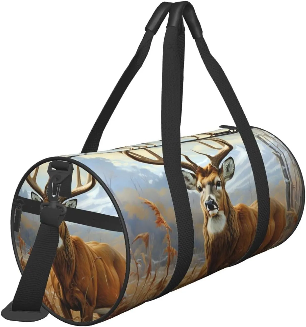 Travel Duffle Bag Weekender Bags for Men Women with Shoe Compartment Large Capacity Weekender Overnight Bag Buck Deer Carry On Tote Bags Sport Gym Bag for Travel Yoga