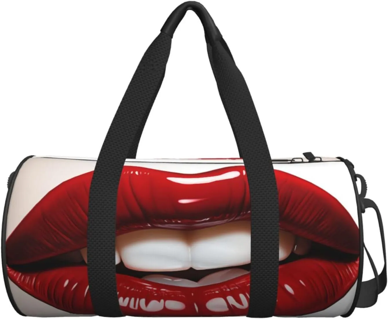 Travel Duffle Bag Weekender Bags For Men Women With Shoe Compartment Large Capacity Weekender Overnight Bag Cute Graphic Red Lips Carry On Tote Bags Sport Gym Bag For Travel Yoga