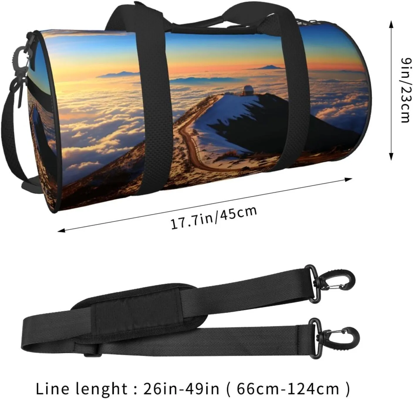 Travel Duffle Bag Weekender Bags For Men Women With Shoe Compartment Large Capacity Weekender Overnight Bag Mauna Kea Summit Sunset Carry On Tote Bags Sport Gym Bag For Travel Yoga