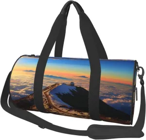 Travel Duffle Bag Weekender Bags For Men Women With Shoe Compartment Large Capacity Weekender Overnight Bag Mauna Kea Summit Sunset Carry On Tote Bags Sport Gym Bag For Travel Yoga