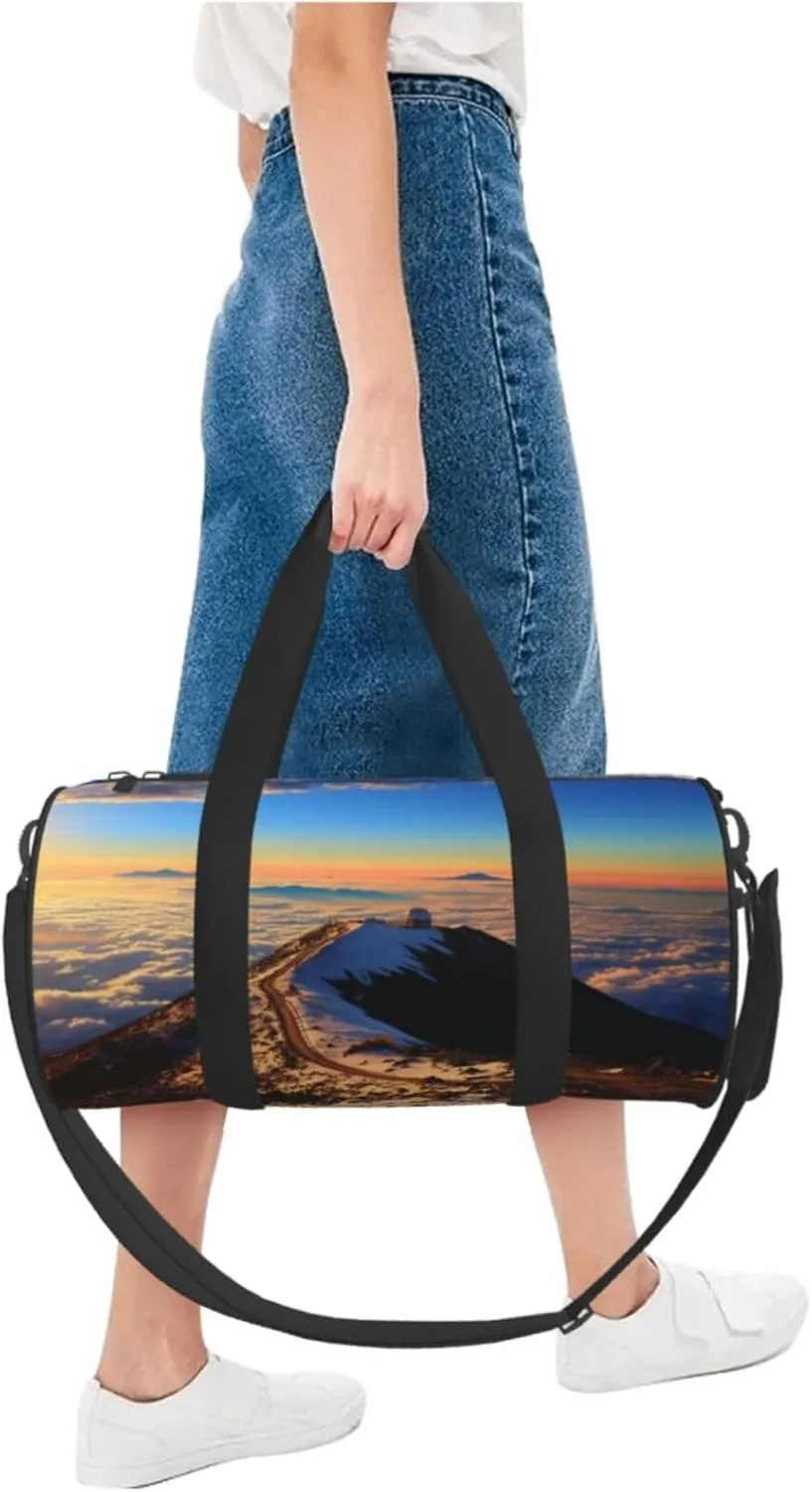 Travel Duffle Bag Weekender Bags For Men Women With Shoe Compartment Large Capacity Weekender Overnight Bag Mauna Kea Summit Sunset Carry On Tote Bags Sport Gym Bag For Travel Yoga