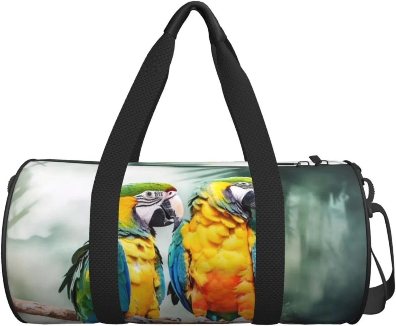 Travel Duffle Bag Weekender Bags For Men Women With Shoe Compartment Large Capacity Weekender Overnight Bag Parrots Carry On Tote Bags Sport Gym Bag For Travel Yoga