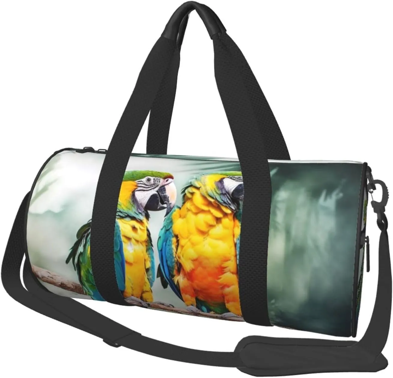 Travel Duffle Bag Weekender Bags For Men Women With Shoe Compartment Large Capacity Weekender Overnight Bag Parrots Carry On Tote Bags Sport Gym Bag For Travel Yoga