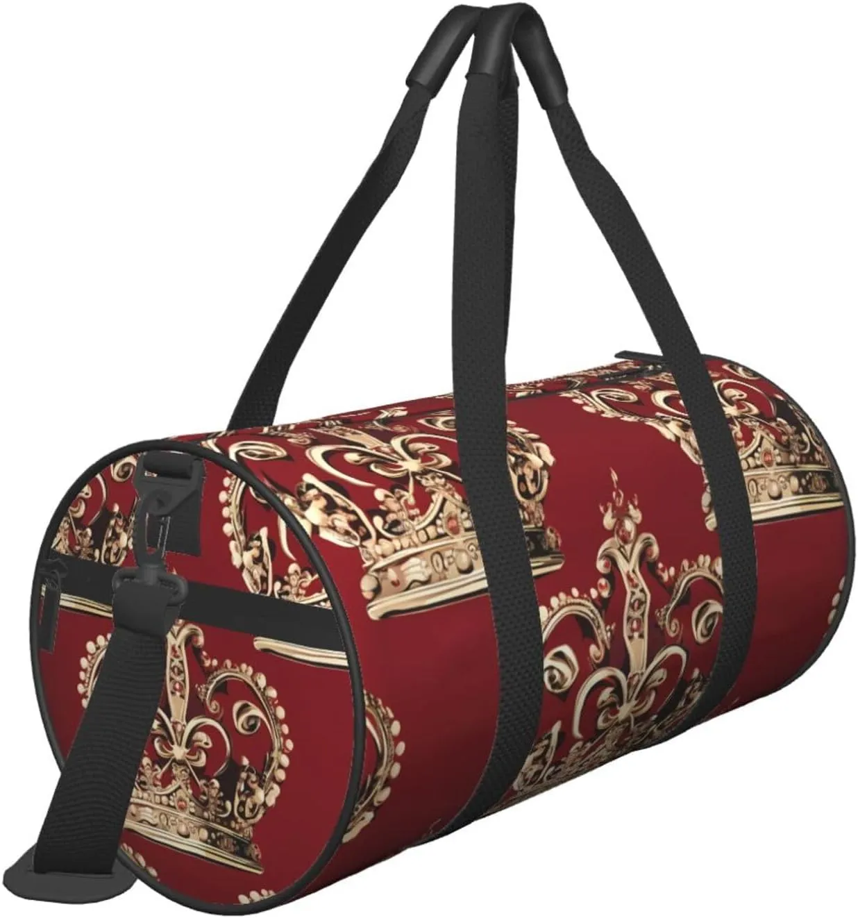 Travel Duffle Bag Weekender Bags For Men Women With Shoe Compartment Large Capacity Weekender Overnight Bag Red Crown Carry On Tote Bags Sport Gym Bag For Travel Yoga