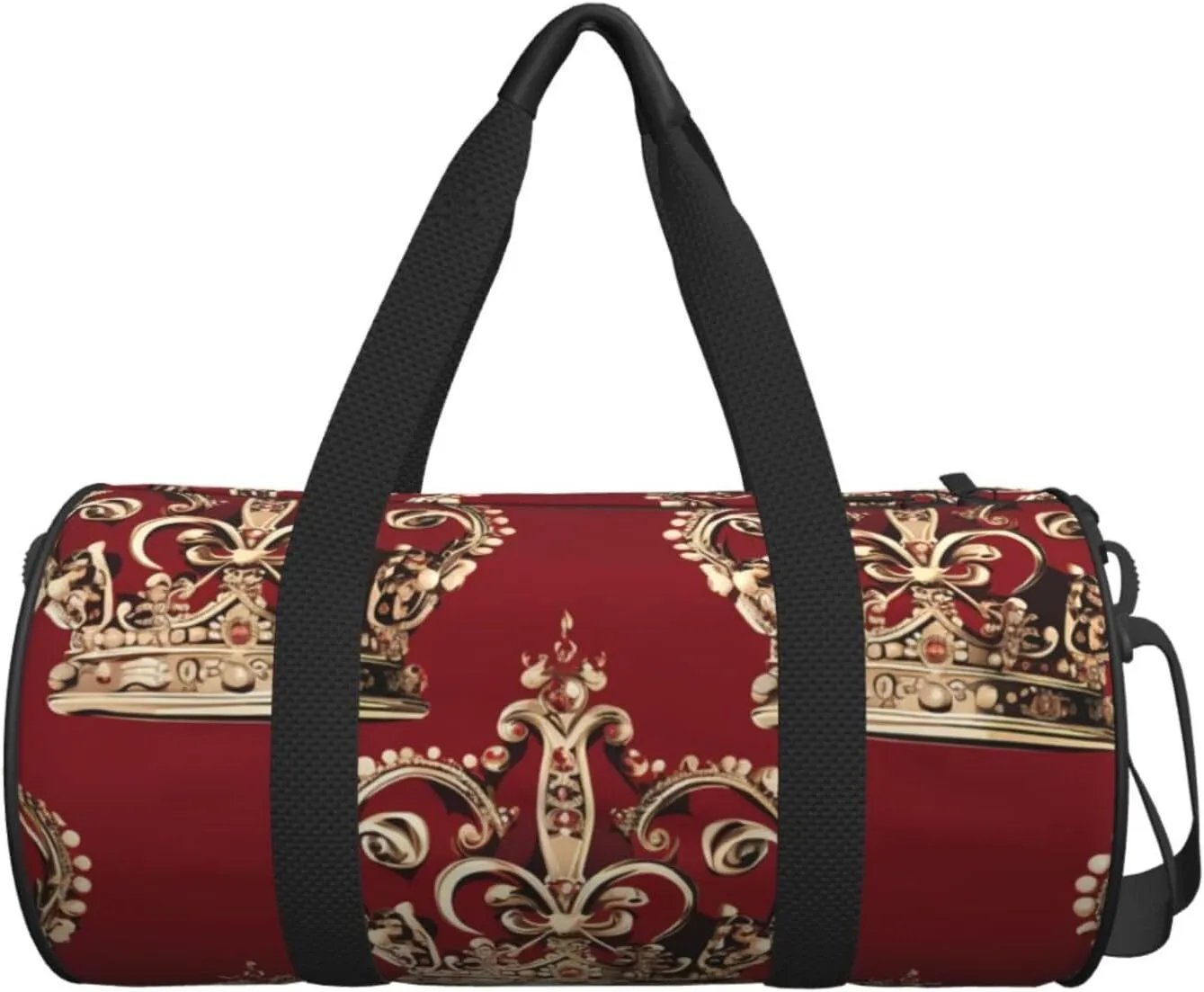 Travel Duffle Bag Weekender Bags For Men Women With Shoe Compartment Large Capacity Weekender Overnight Bag Red Crown Carry On Tote Bags Sport Gym Bag For Travel Yoga