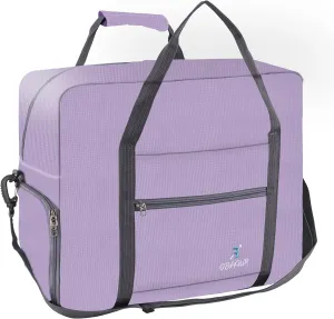 Travel Tote Bag Foldable Travel Duffel Bag For Spirit Airlines Personal Item Bag Weekender Bags for Men Women with Shoe Compartment Carry on Overnight Bag (Light Purple,20L)