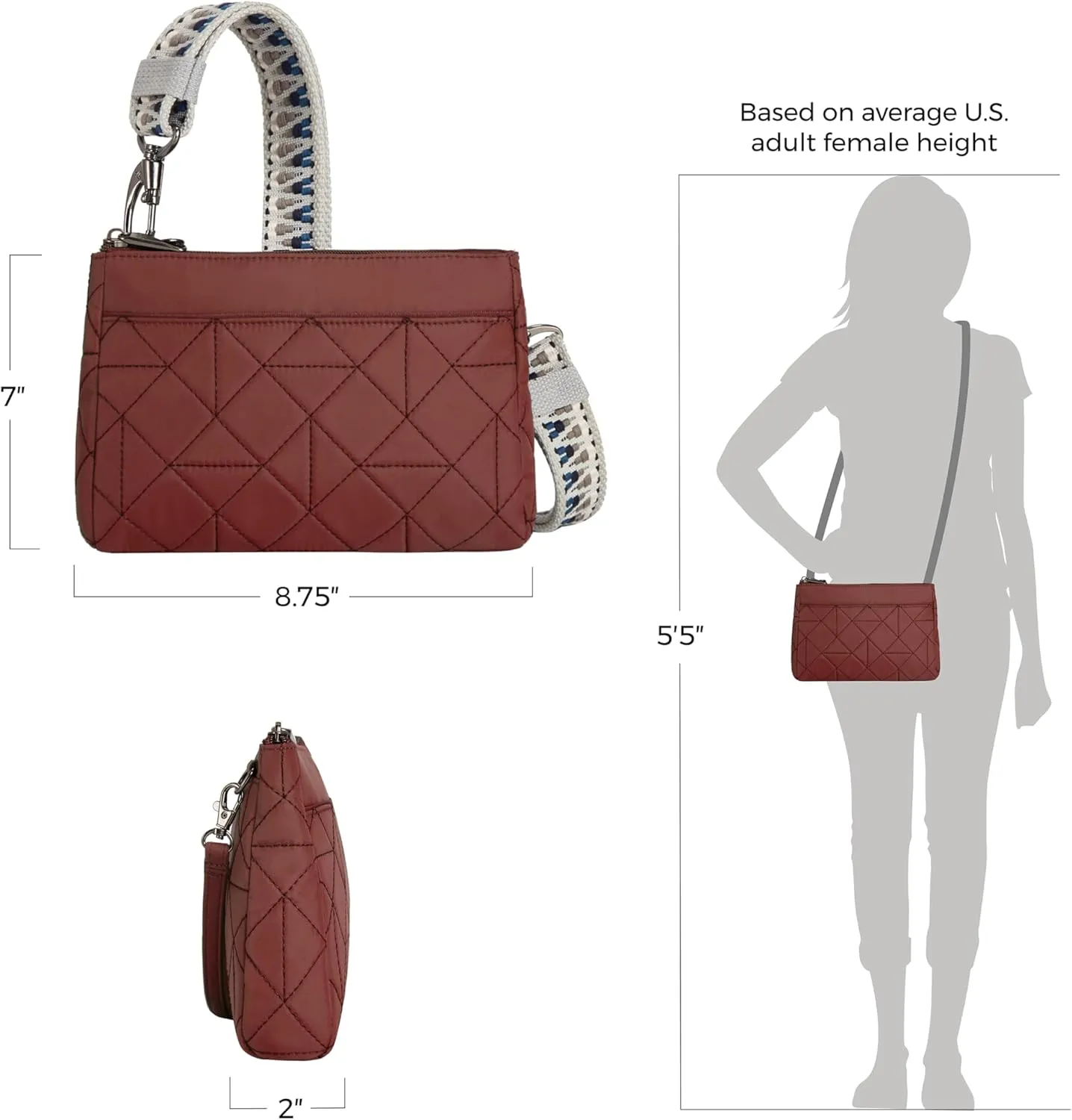 Travelon Anti-Theft Boho Clutch Crossbody