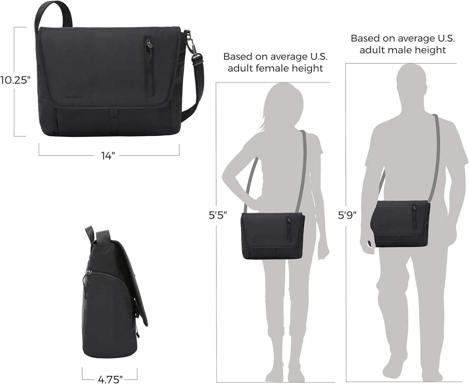 Travelon Anti Theft Urban Messenger Bag