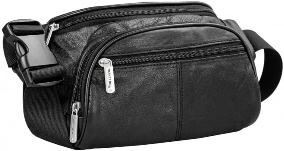 Travelon: RFID Blocking Leather Waist Pack - Black