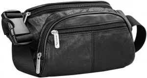 Travelon: RFID Blocking Leather Waist Pack - Black