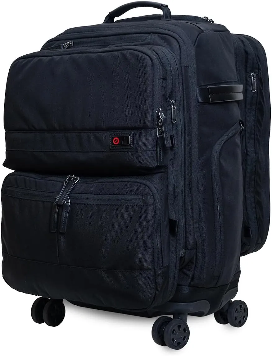 Trilogy Modular System I Modular 4-wheel spinner carry-on, with two zip-off bags! All 3 are Expandable! You get 3 bags in 1! Mix and match; take apart to fit crowded airplane spaces (Black)