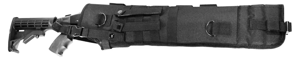Trinity scabbard for Mossberg 500 Pump Tactical case Hunting Storage Soft Range molle Holster Bag Shoulder Military Security ATV Horse Motorcycle Truck Quad Carry Padded Bag Black 25 inches.