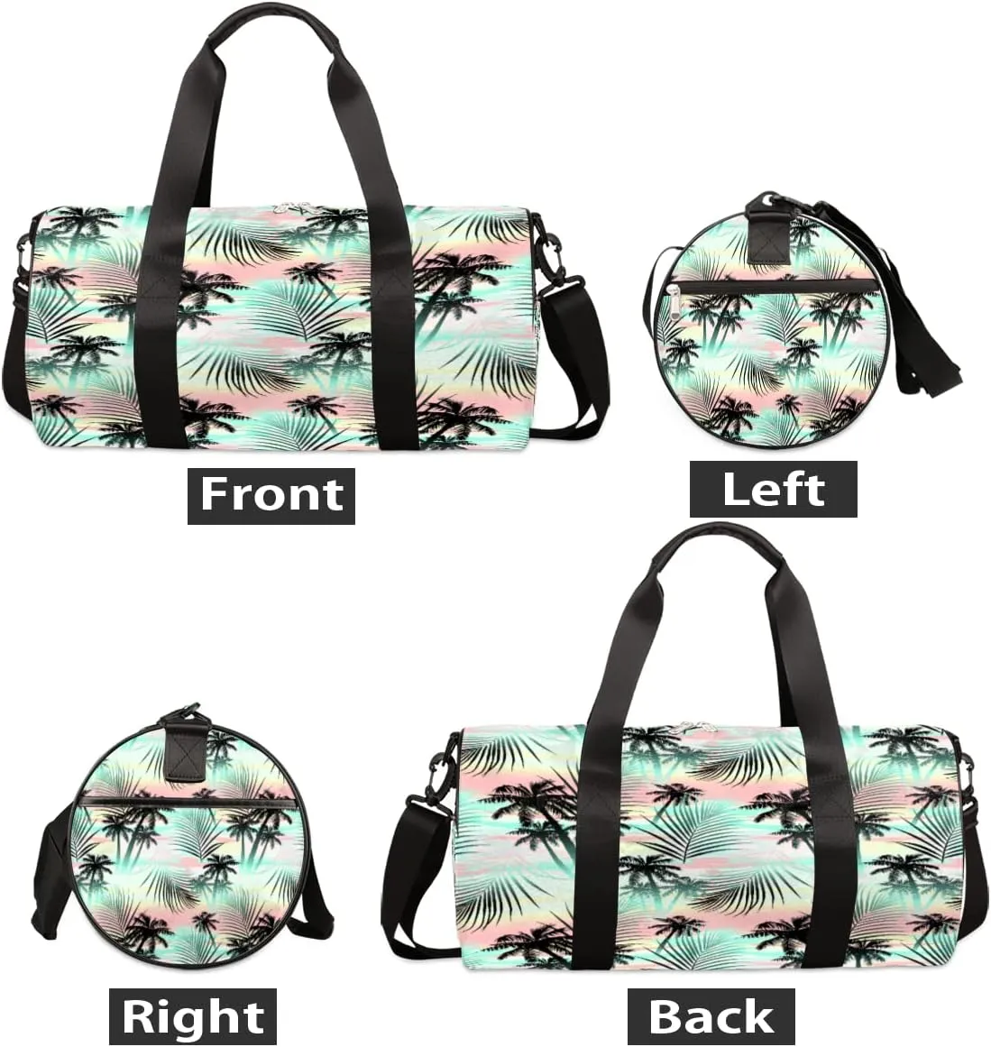 Tropical Tree Abstract Gym Bag Small Gym Duffel Bags for Men Women Overnight Weekender Bag Lightweight Sport Duffle Bag Carry On Gymbag