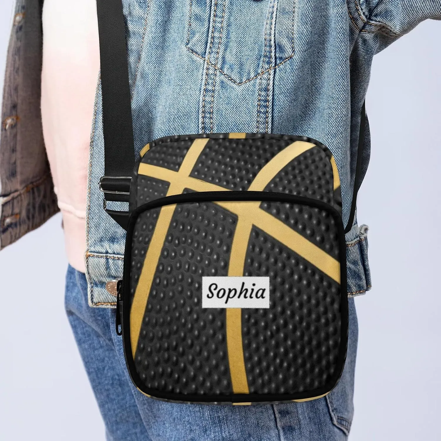TropicalLife Personalized Crossbody Bag for Women Men Custom Name Messenger Bags
