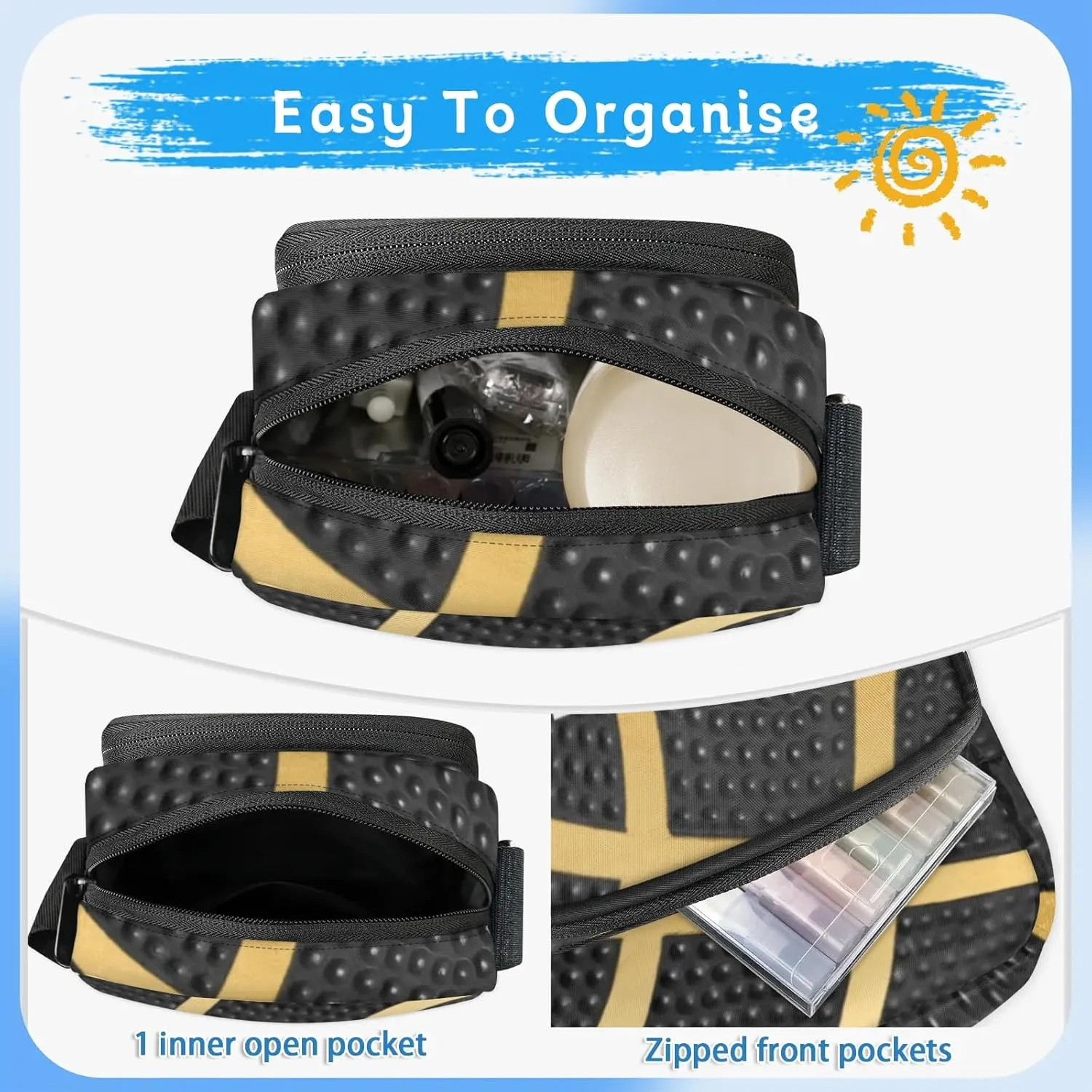 TropicalLife Personalized Crossbody Bag for Women Men Custom Name Messenger Bags