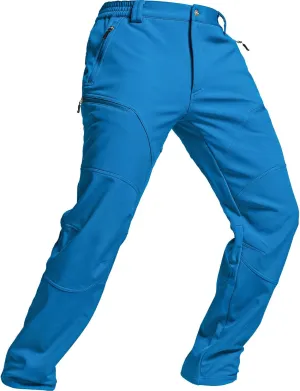 TSLA Men's Snow Ski Snowboard Waterproof Softshell Cargo Pants, Hiking Fleece Lined Bottoms, Outdoor Work Pants