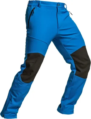 TSLA Men's Snow Ski Snowboard Waterproof Softshell Cargo Pants, Hiking Fleece Lined Bottoms, Outdoor Work Pants