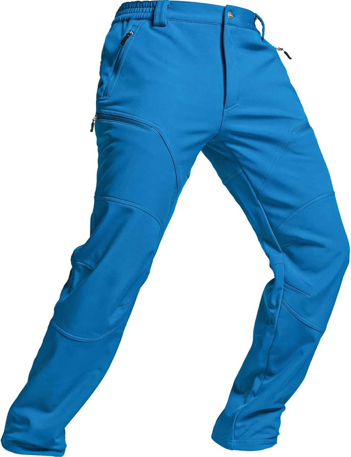 TSLA Men's Snow Ski Snowboard Waterproof Softshell Cargo Pants, Hiking Fleece Lined Bottoms, Outdoor Work Pants