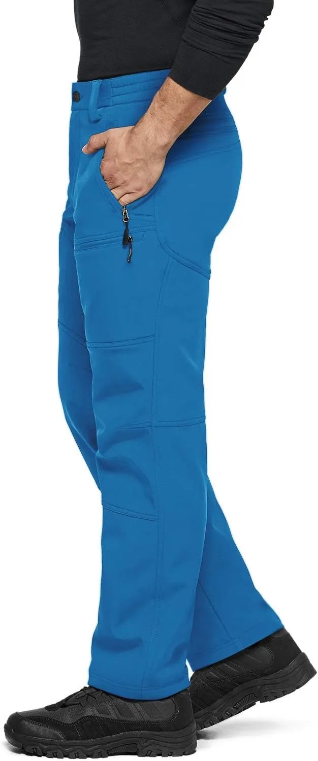 TSLA Men's Snow Ski Snowboard Waterproof Softshell Cargo Pants, Hiking Fleece Lined Bottoms, Outdoor Work Pants