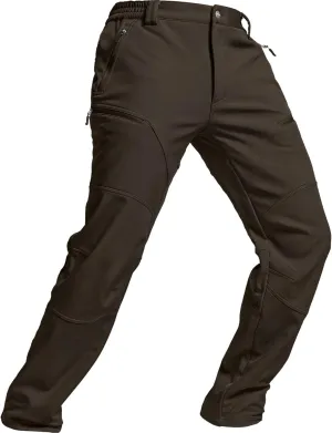 TSLA Men's Snow Ski Snowboard Waterproof Softshell Cargo Pants, Hiking Fleece Lined Bottoms, Outdoor Work Pants