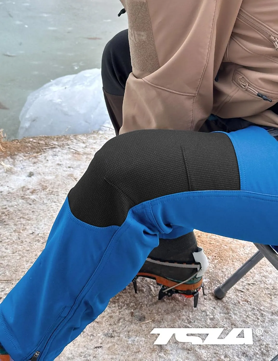 TSLA Men's Snow Ski Snowboard Waterproof Softshell Cargo Pants, Hiking Fleece Lined Bottoms, Outdoor Work Pants