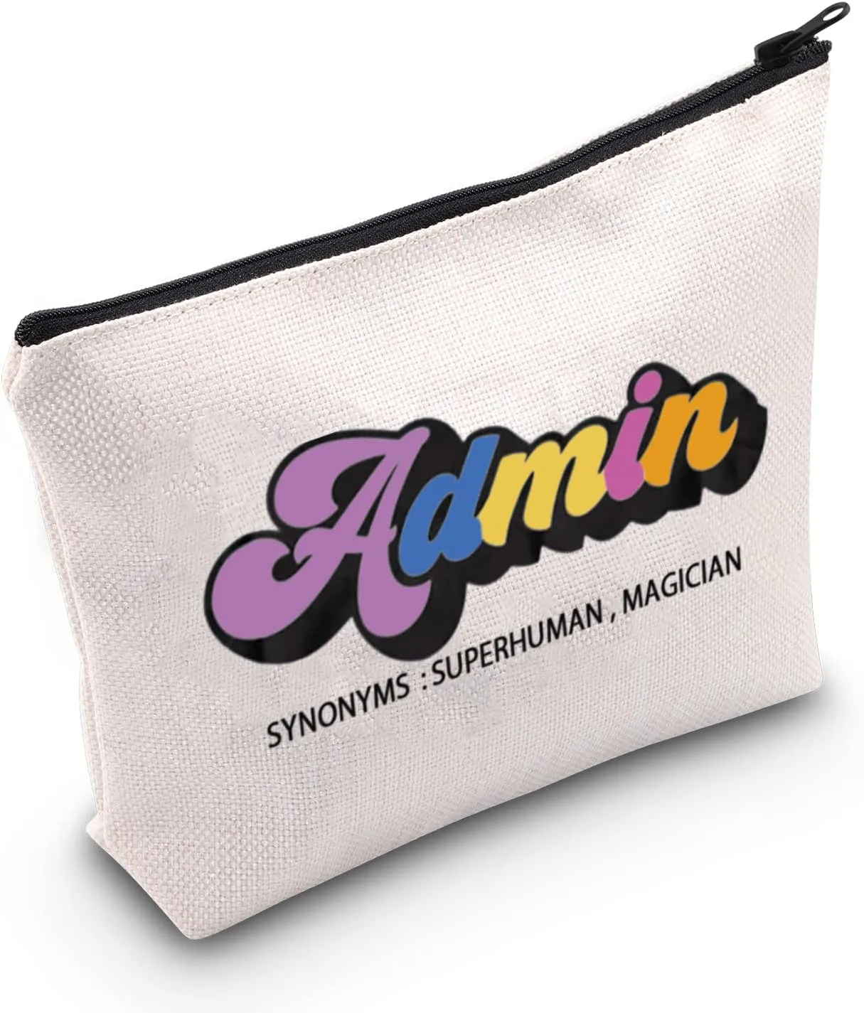 TSOTMO Admin Gift Admin Assistant Gift Appreciation Gift Thank Gift For Administrator Secretary Gift Admin Squad Zipper Cosmetic Bag Employee Coworker Gift (ADMIN Bag)