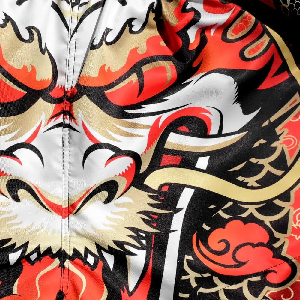Tuff Sport Boxing Muay Thai Shorts Dragon Skull Kick Martial Arts Training Gym Clothing Trunks