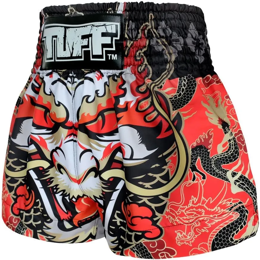Tuff Sport Boxing Muay Thai Shorts Dragon Skull Kick Martial Arts Training Gym Clothing Trunks