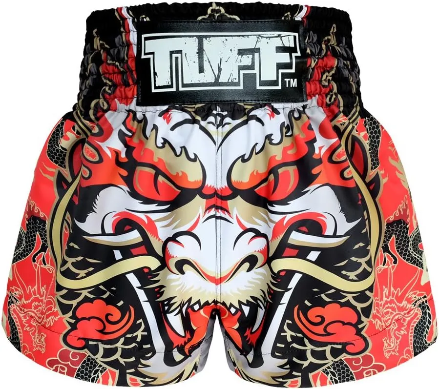 Tuff Sport Boxing Muay Thai Shorts Dragon Skull Kick Martial Arts Training Gym Clothing Trunks