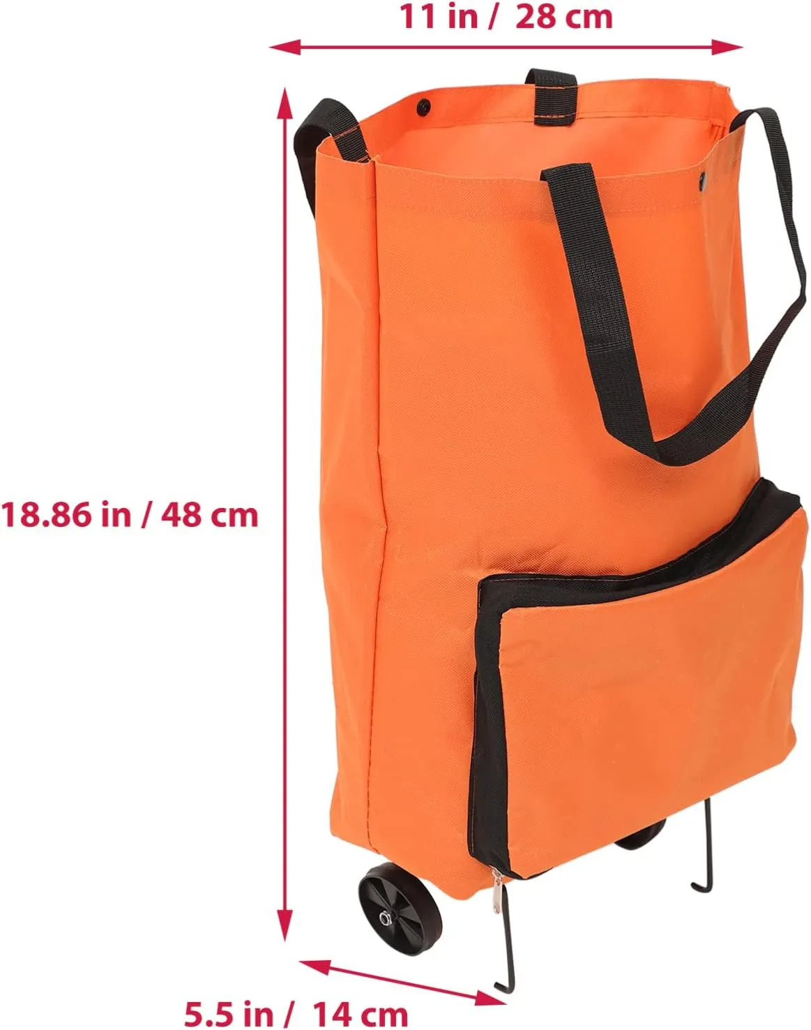 Tug Bag Tey Bag with Wheel Foldable Wheelbarrow Bags Shopping Pouch Foldable Grocery Bag Portable Dolly