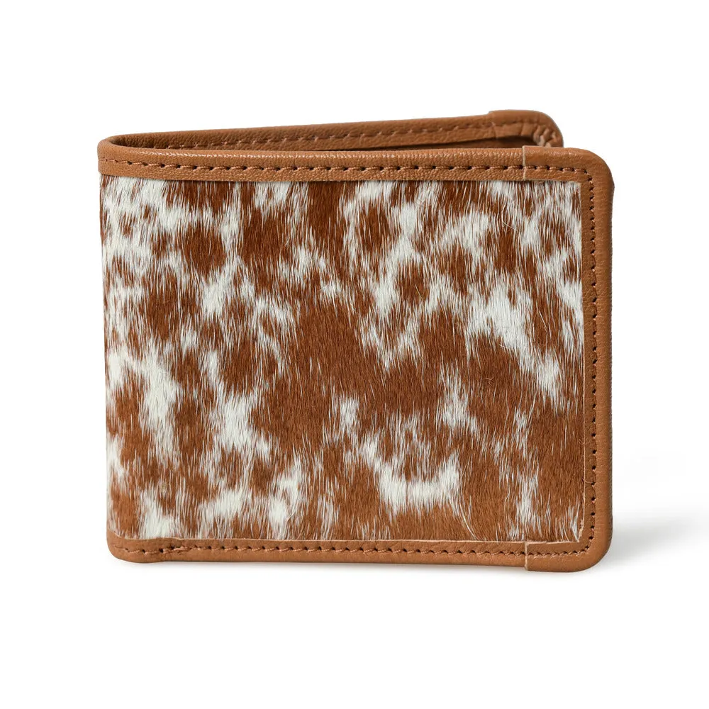 TWOFOLD COWHIDE MENS WALLET BROWN