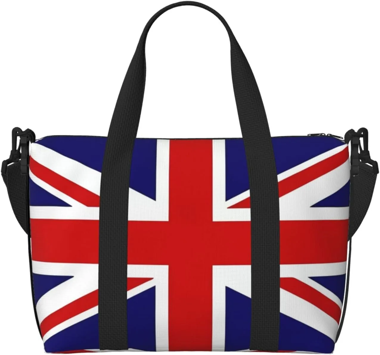 UK Flag Hand-held messenger travel bag, suitable for work, travel, fitness, tourism, women's casual handbag with zipper,