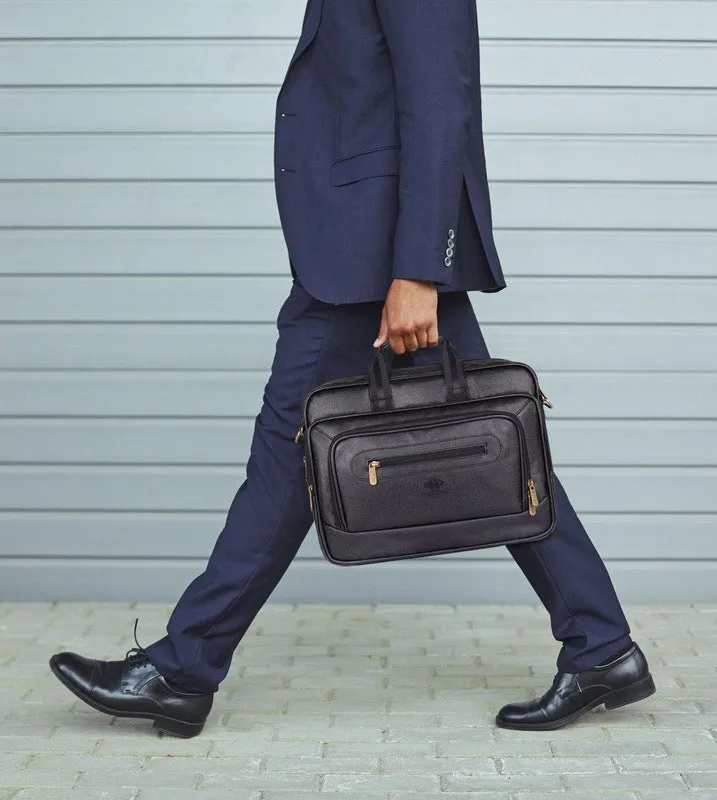 Unisex Laptop Messenger Bag - Lightweight, Durable | Adjustable Shoulder Strap | 15.6 inches | Jet Black
