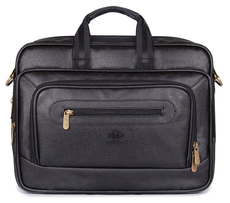 Unisex Laptop Messenger Bag - Lightweight, Durable | Adjustable Shoulder Strap | 15.6 inches | Jet Black