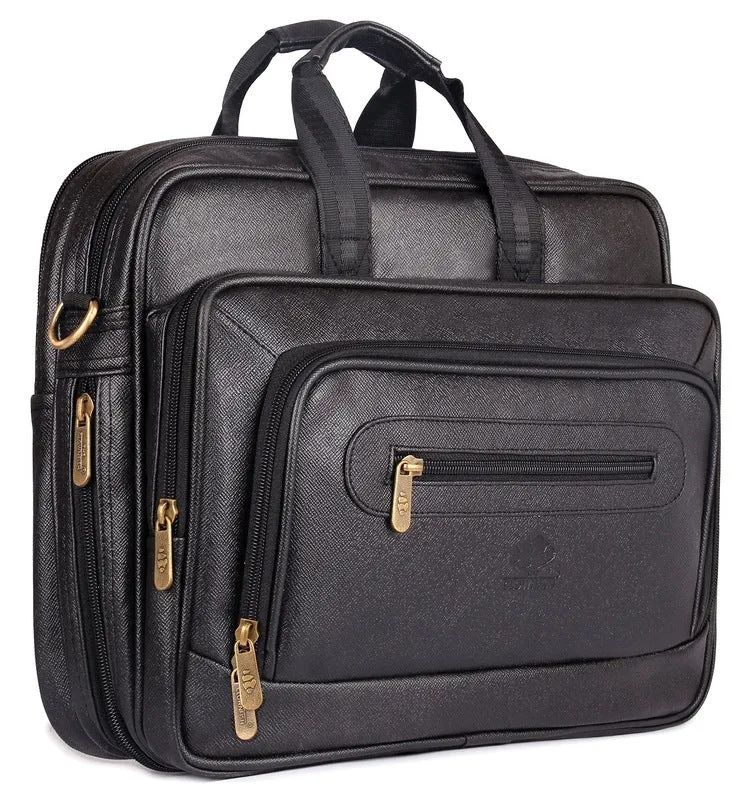 Unisex Laptop Messenger Bag - Lightweight, Durable | Adjustable Shoulder Strap | 15.6 inches | Jet Black