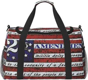 Usa Flag Travel Duffel Bag Large Foldable Waterproof Overnight Bag For Beach Swim Bags Pool Sports Gym