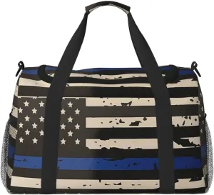 Usa Flag Travel Duffel Bag Large Foldable Waterproof Overnight Bag For Beach Swim Bags Pool Sports Gym