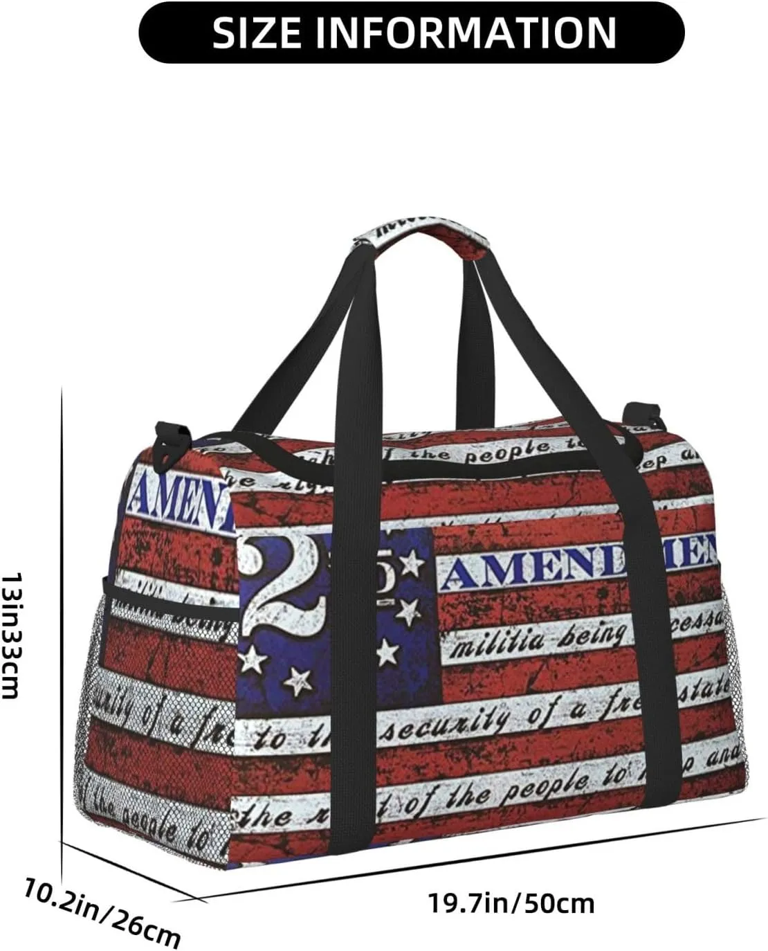 Usa Flag Travel Duffel Bag Large Foldable Waterproof Overnight Bag For Beach Swim Bags Pool Sports Gym