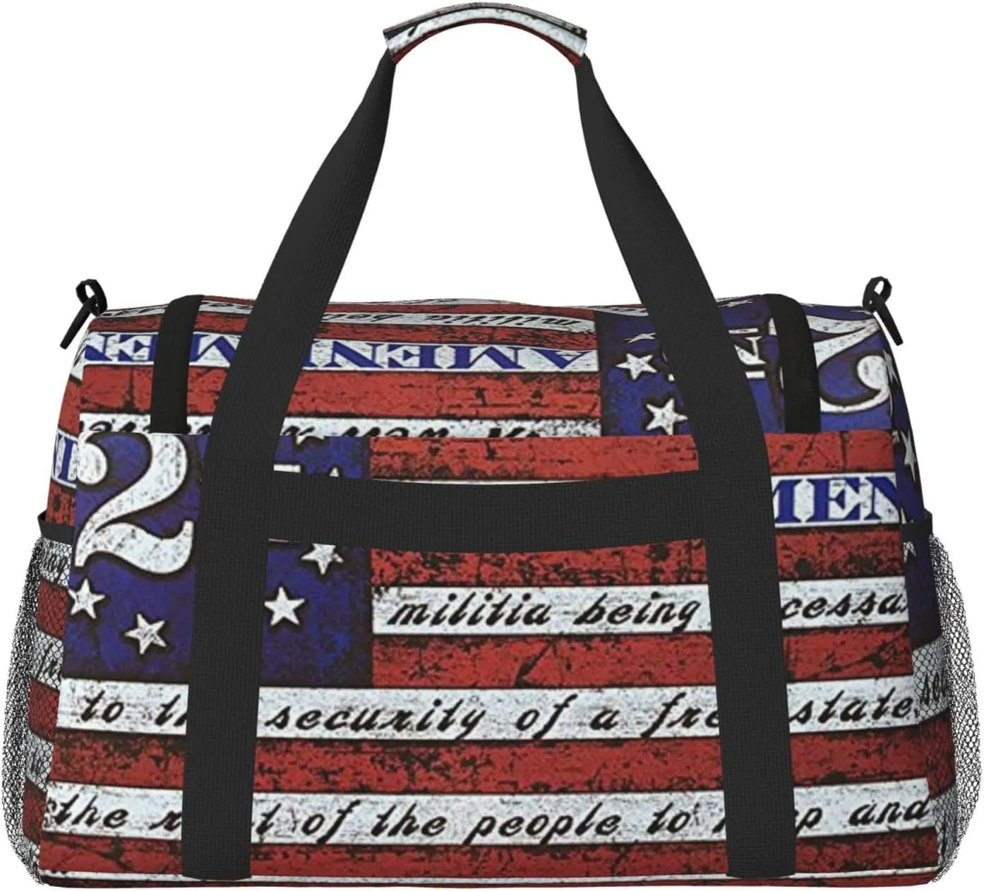 Usa Flag Travel Duffel Bag Large Foldable Waterproof Overnight Bag For Beach Swim Bags Pool Sports Gym