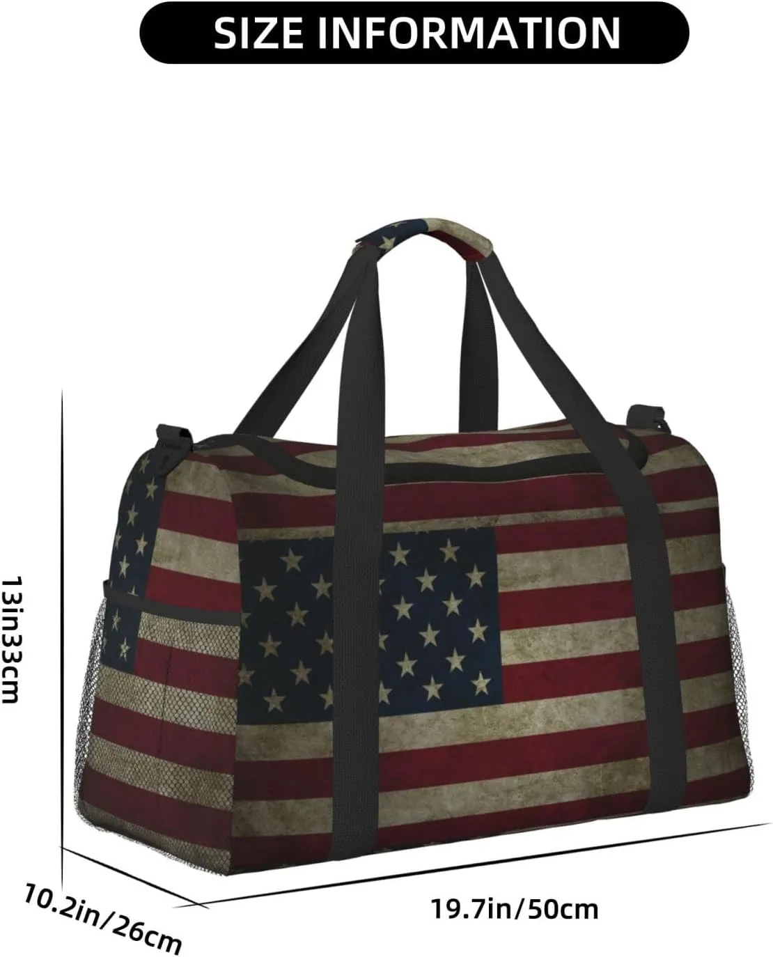 Usa Flag Travel Duffel Bag Large Foldable Waterproof Overnight Bag For Beach Swim Bags Pool Sports Gym