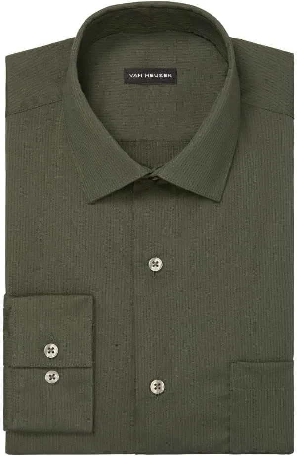 Van Heusen Men's Dress Shirt Regular Fit Everyday Defense Stretch