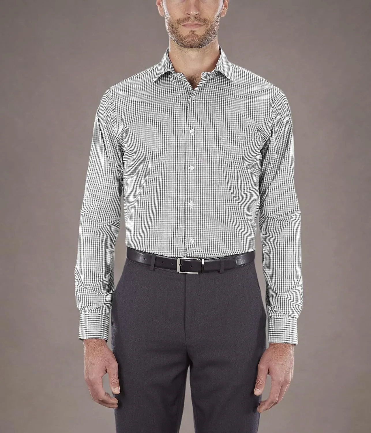 Van Heusen Men's Dress Shirt Regular Fit Flex Collar Check