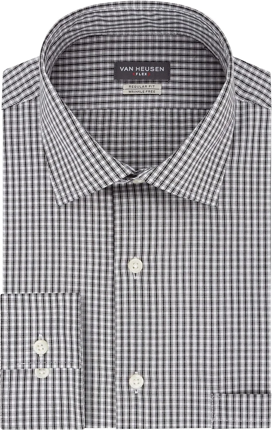 Van Heusen Men's Dress Shirt Regular Fit Flex Collar Check